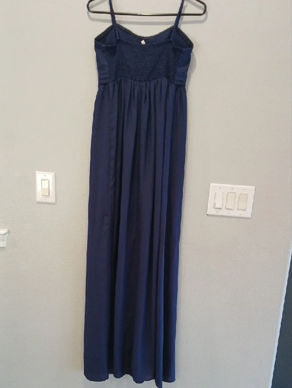 Bcbgeneration LARGE Navy Maxi Dress - Elegant Evening Wear Strapless Sleeveless